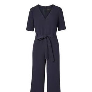 Banana Republic Navy Belted Jumpsuit